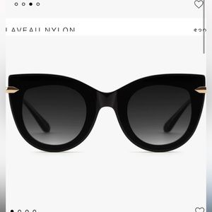 Krewe LAVEAU NYLON black with gold sunglasses